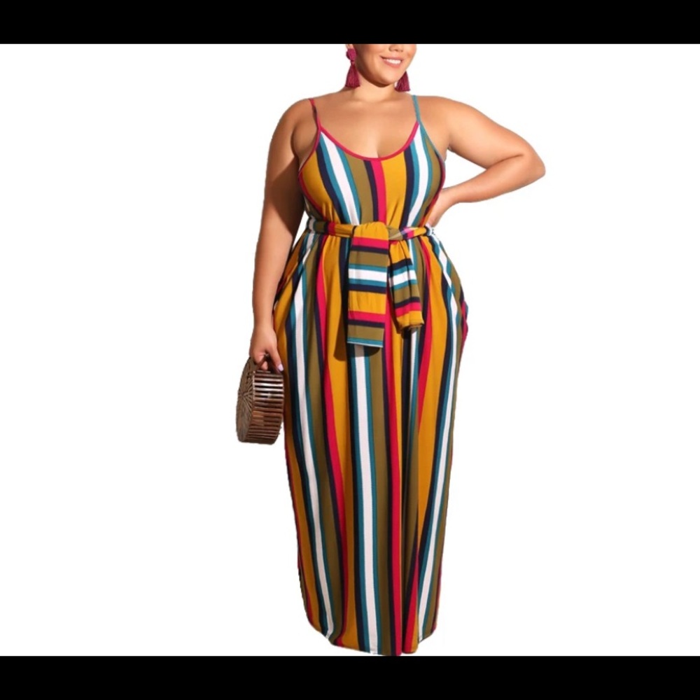 Striped maxi dress